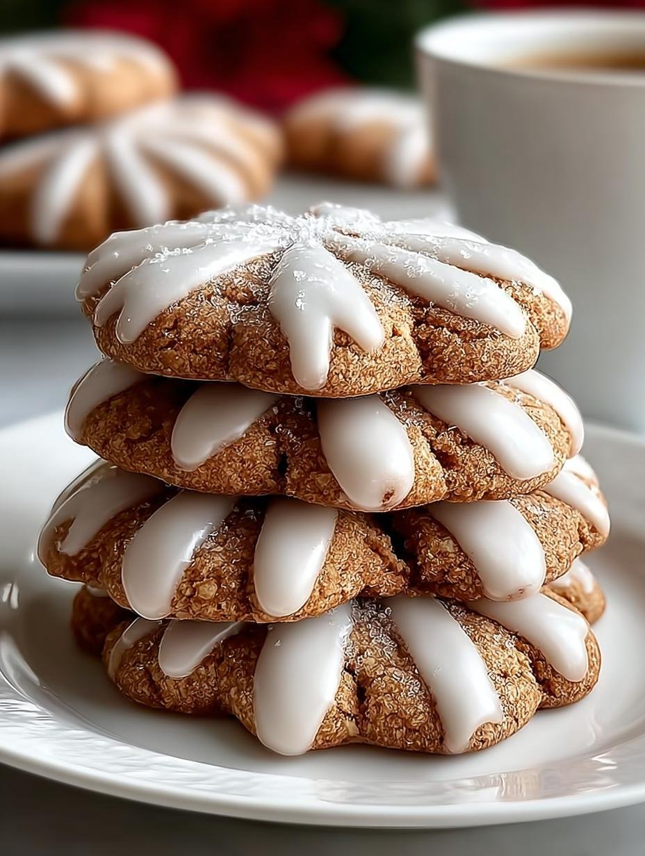 Close-up van Festliche Zimtgewuerzplaetzchen Mit Weisser met witte glazuur en kaneel op een houten ondergrond