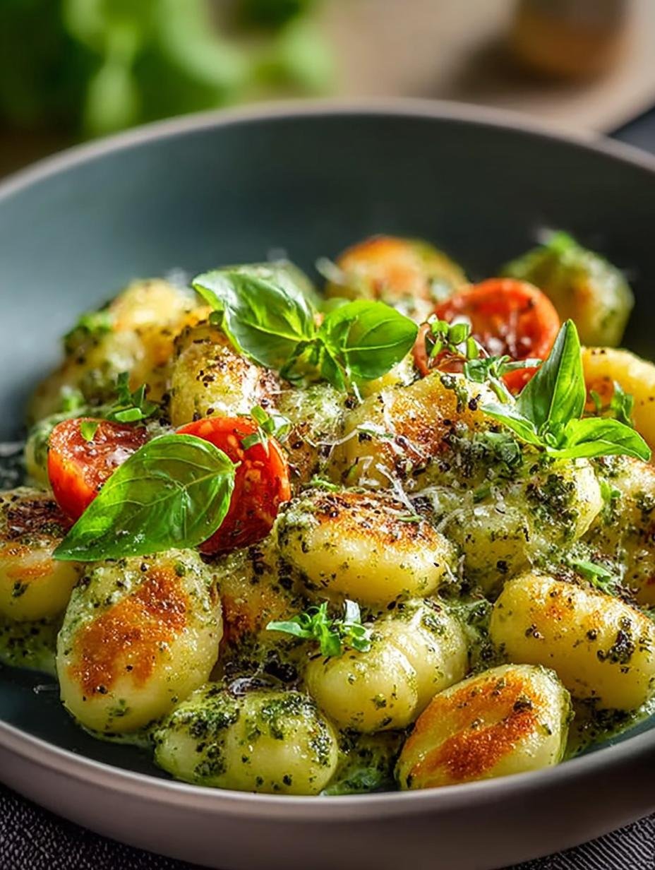 Gnocchi Samtiger Pesto Creme