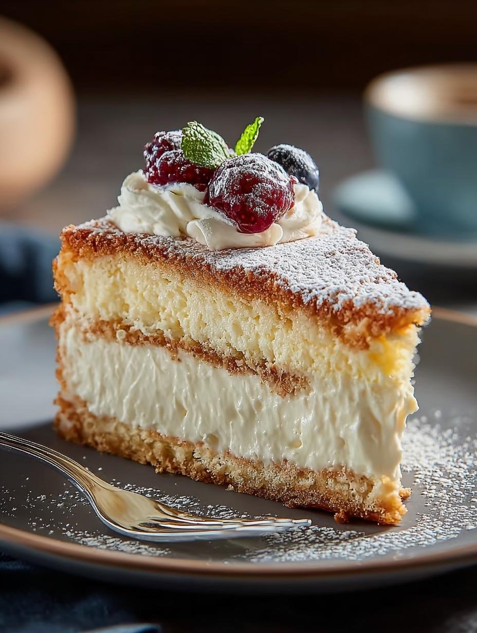 Käse Sahne Torte: 1 Onweerstaanbaar recept voor geluk - Kase Sahne Torte Eine - een close-up van een plak Käse Sahne Torte met een romige vulling en een knapperige bodem