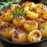 Knusprige Knoblauch Krauter Rostkartoffeln