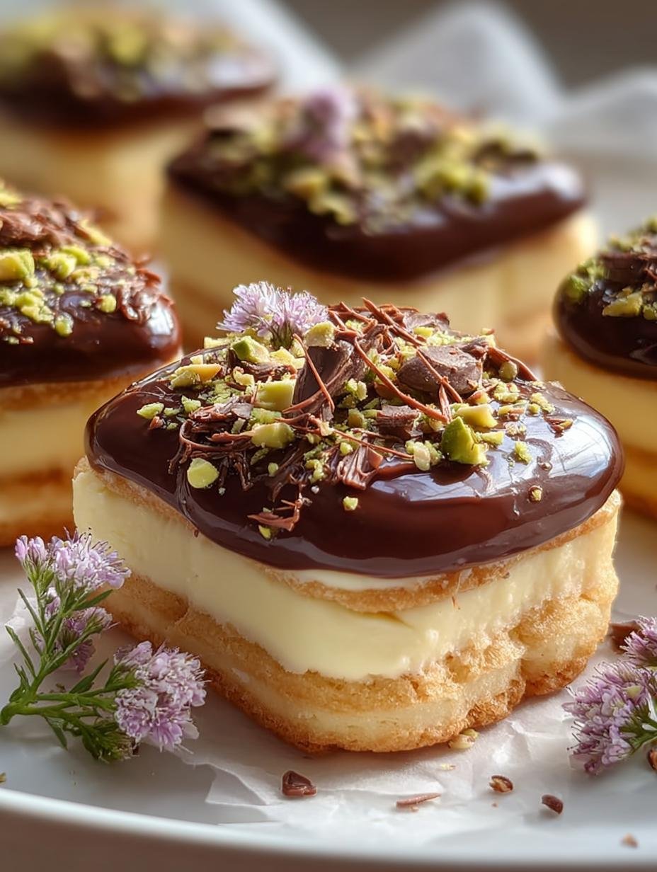 Heerlijk zelfgemaakt Nougat Marzipan Gebäck met chocoladeglazuur en pistachenoten, perfect voor de feestdagen