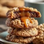 Saftige Karamell Haferflocken Cookies