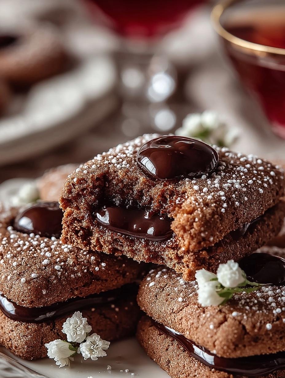 Schoko Gewuerzplaetzchen Mit Gluehweingelee