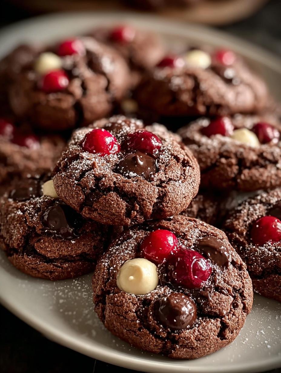 Heerlijke Schwarzwalder Kekse met chocolade en kersen, perfect gebakken en klaar om te serveren