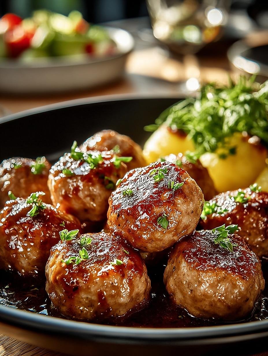 Ingrediënten voor Schwedische Fleischballchen Mit Sose, inclusief gehakt, ui, kruiden en room