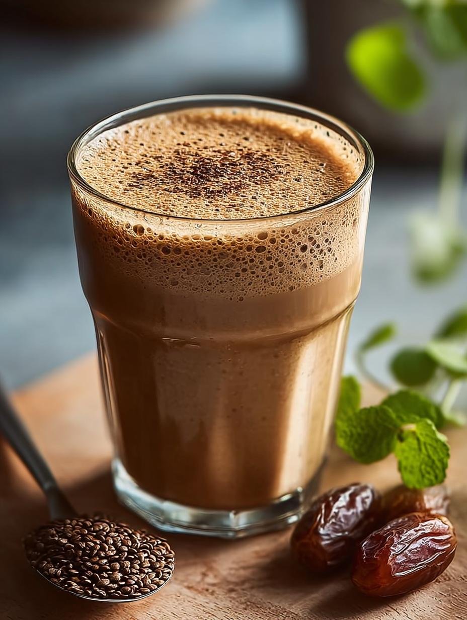 Heerlijke Tahini Dattel Koffie Smoothie: 2 minuten genot! - Tahini Dattel Kaffee Smoothie - ingrediënten op een rij