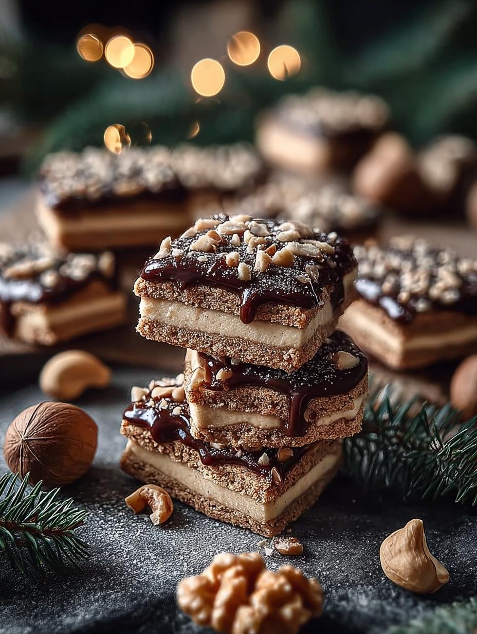 Close-up van perfect gevormde Tschechische Weihnachtsnuess, bestrooid met poedersuiker en klaar om van te genieten.