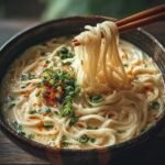 Vegane Somen Nudeln Cremiger