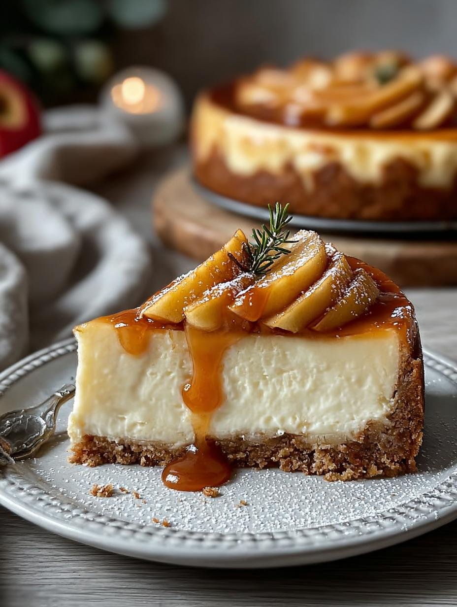 Onweerstaanbare Weihnachtlicher Kaesekuchen met 3 appels - Weihnachtlicher Kaesekuchen Mit Bratapfel - main visual representation