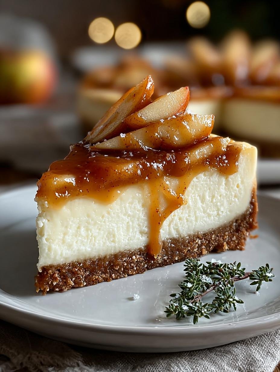Onweerstaanbare Weihnachtlicher Kaesekuchen met 3 appels - Weihnachtlicher Kaesekuchen Mit Bratapfel - additional detail