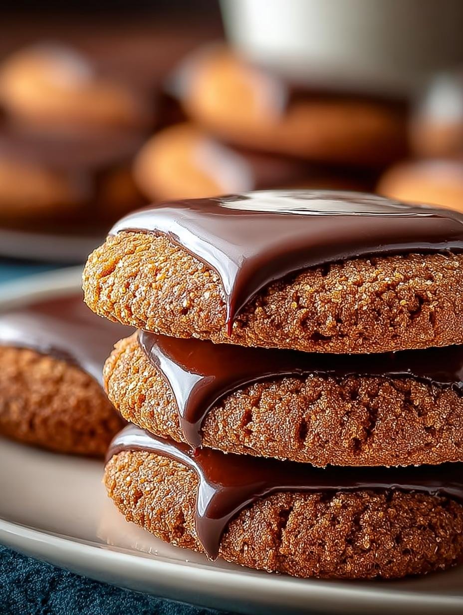 Wunderbar Saftige Gewuerzkekse Mit: 1 Heftige Koekjesreis - Close-up van de sappige textuur van een kruidkoekje met glazuur