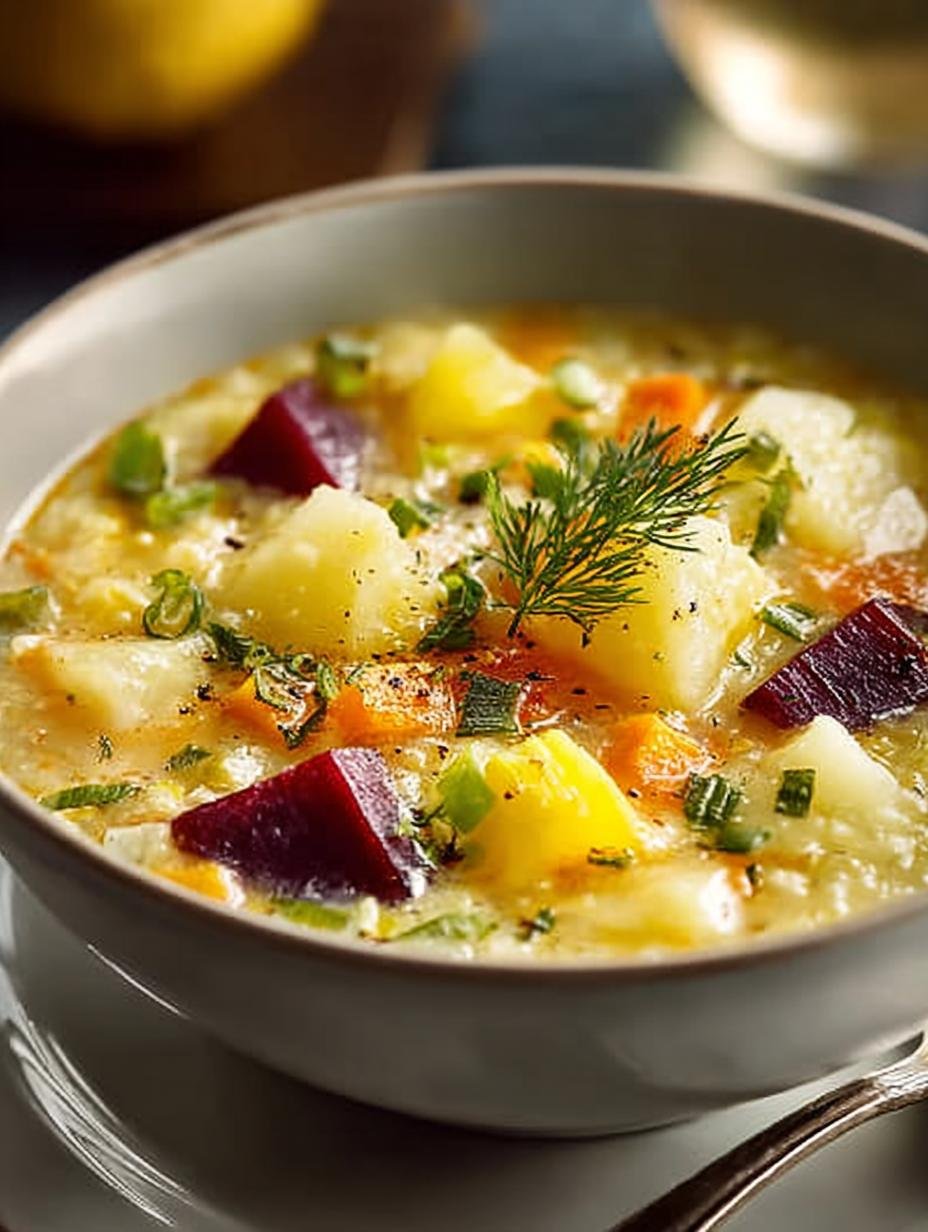 Zitronen Linsen Ruben Chowder