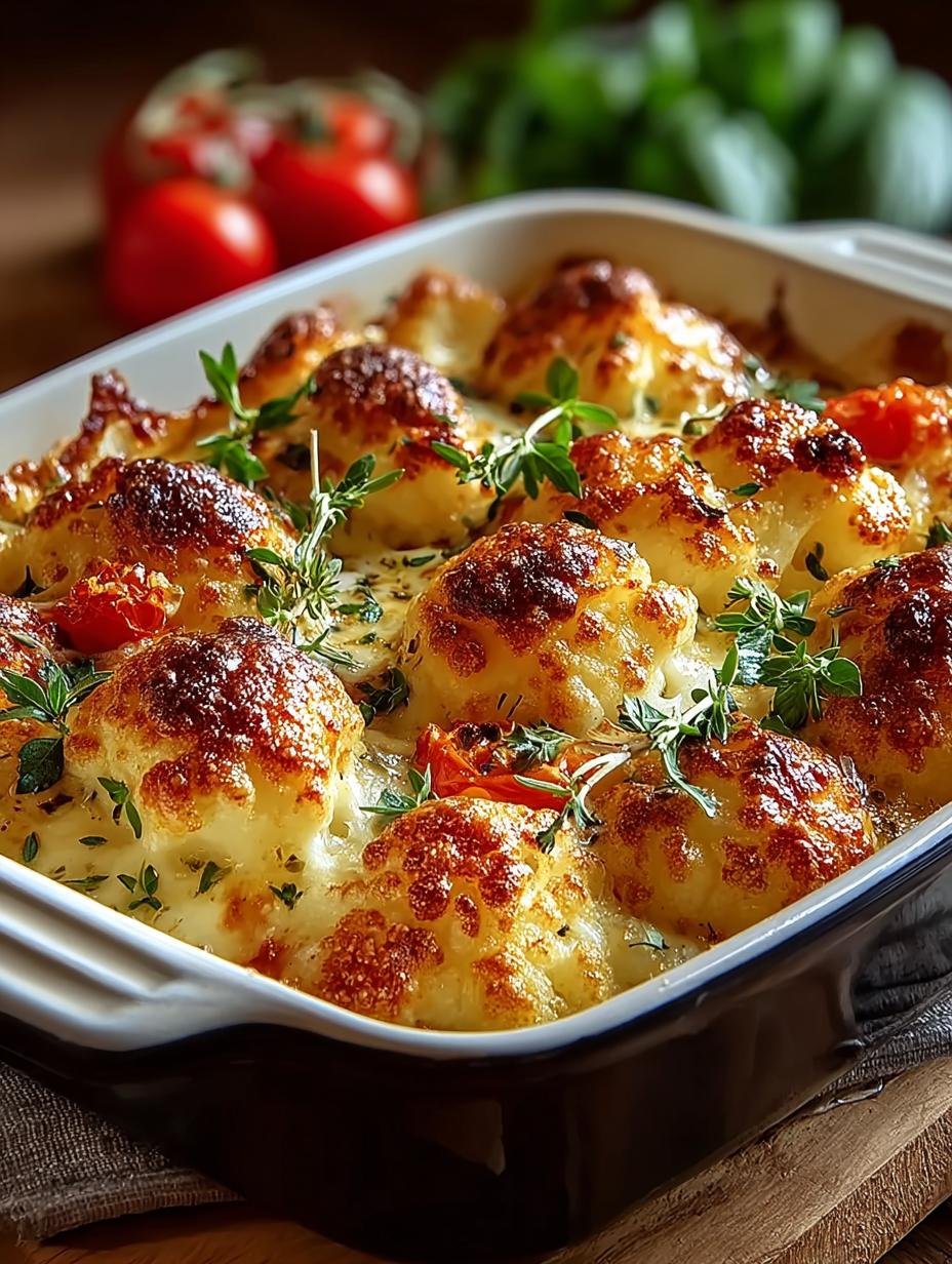 Perfecte Backofen Blumenkohl Mit Kase in 30 Min - Backofen Blumenkohl Mit Kase - close-up van de romige kaassaus en bloemkoolroosjes