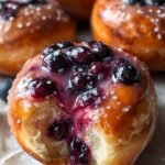 Blaubeer Brezel Krapfen Ein