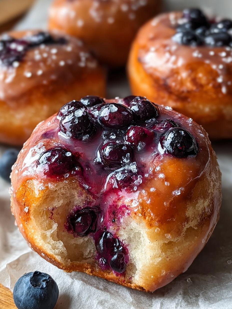 Blaubeer Brezel Krapfen Ein