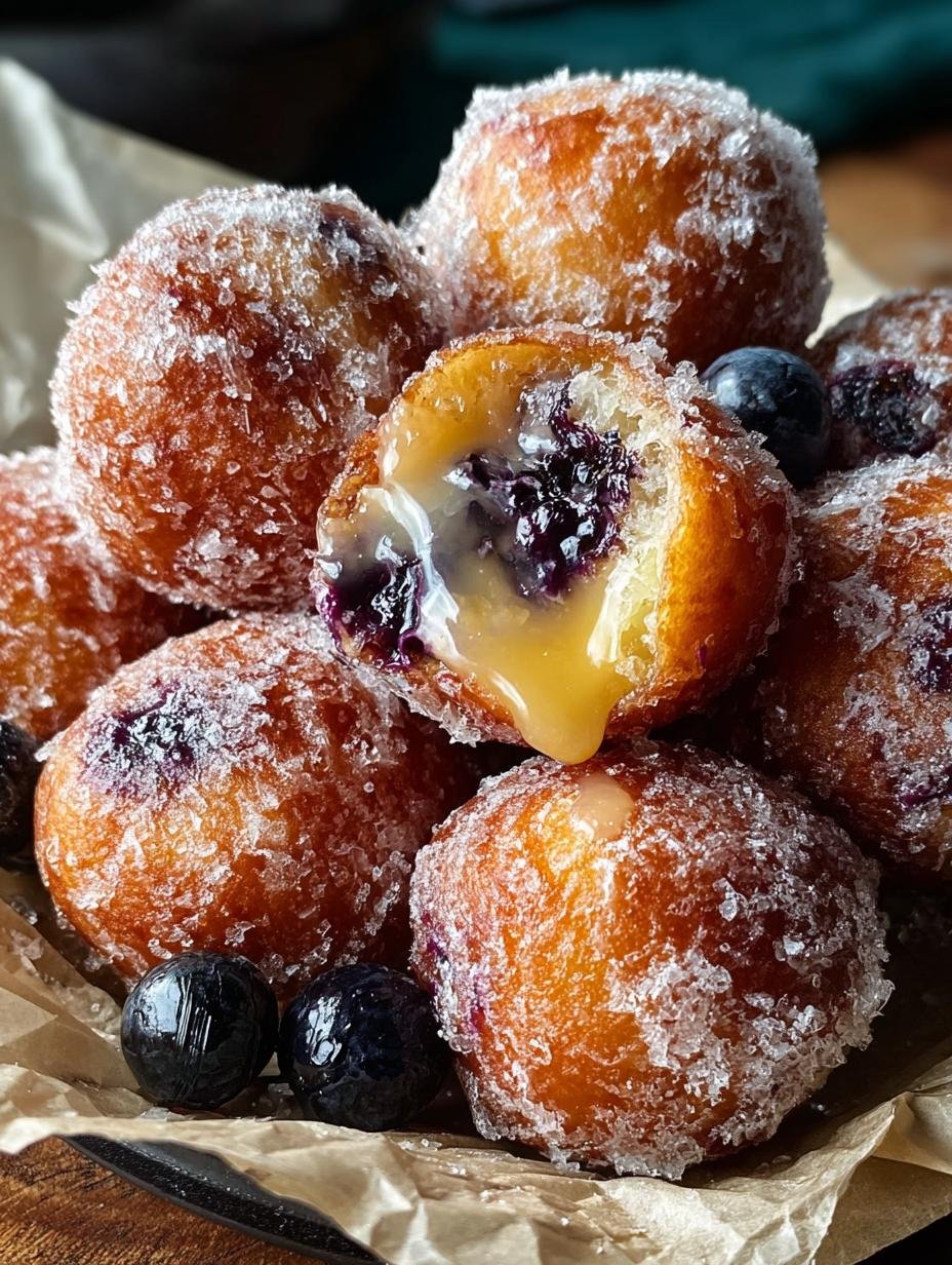 Blaubeer Zitronen Donut Locher