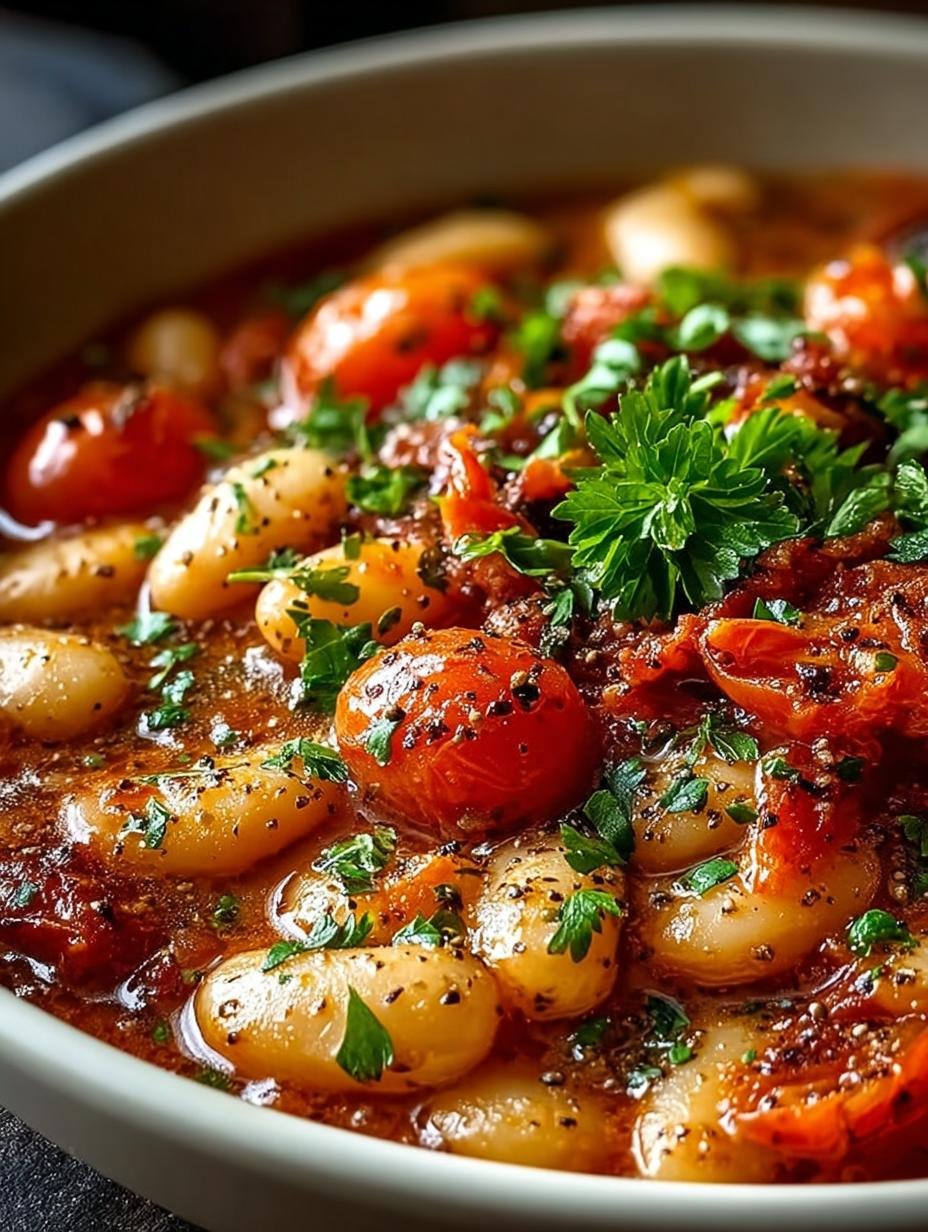 Cremige Tomaten Bohnen Pfanne: 1 zalige, machtige maaltijd - Cremige Tomaten Bohnen Pfanne - additional detail