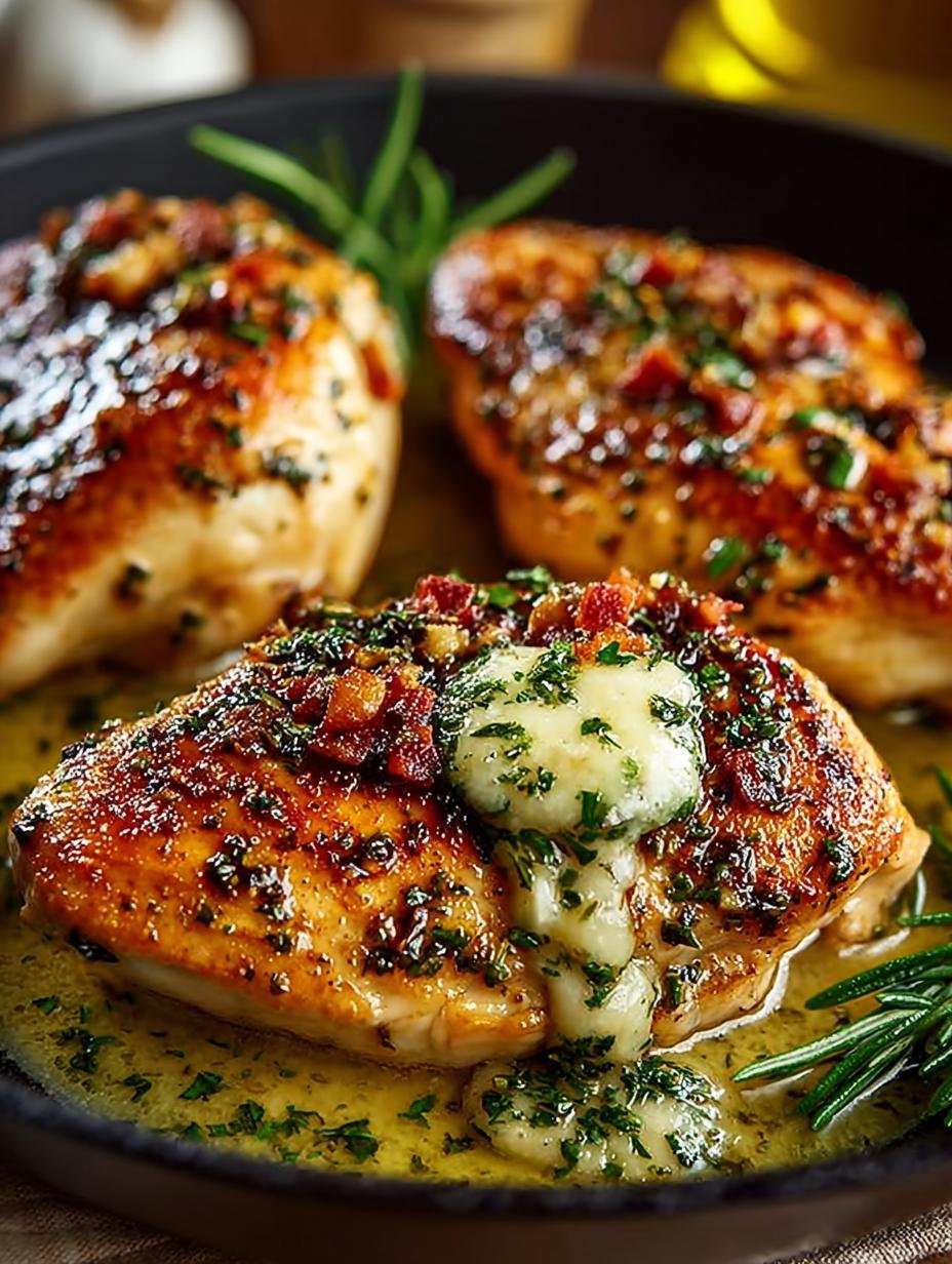 Gebackenes Hahnchen Mit Knoblauchbutter