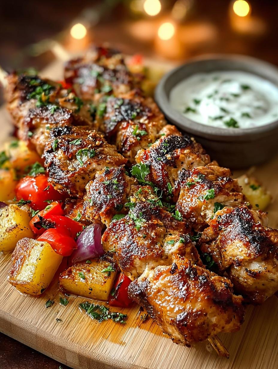 Heerlijke Hähnchen Shawarma Spieße Aus geserveerd met verse salade en pitabroodjes