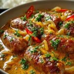 Herzhafte Bratwurst Zwiebel Curry