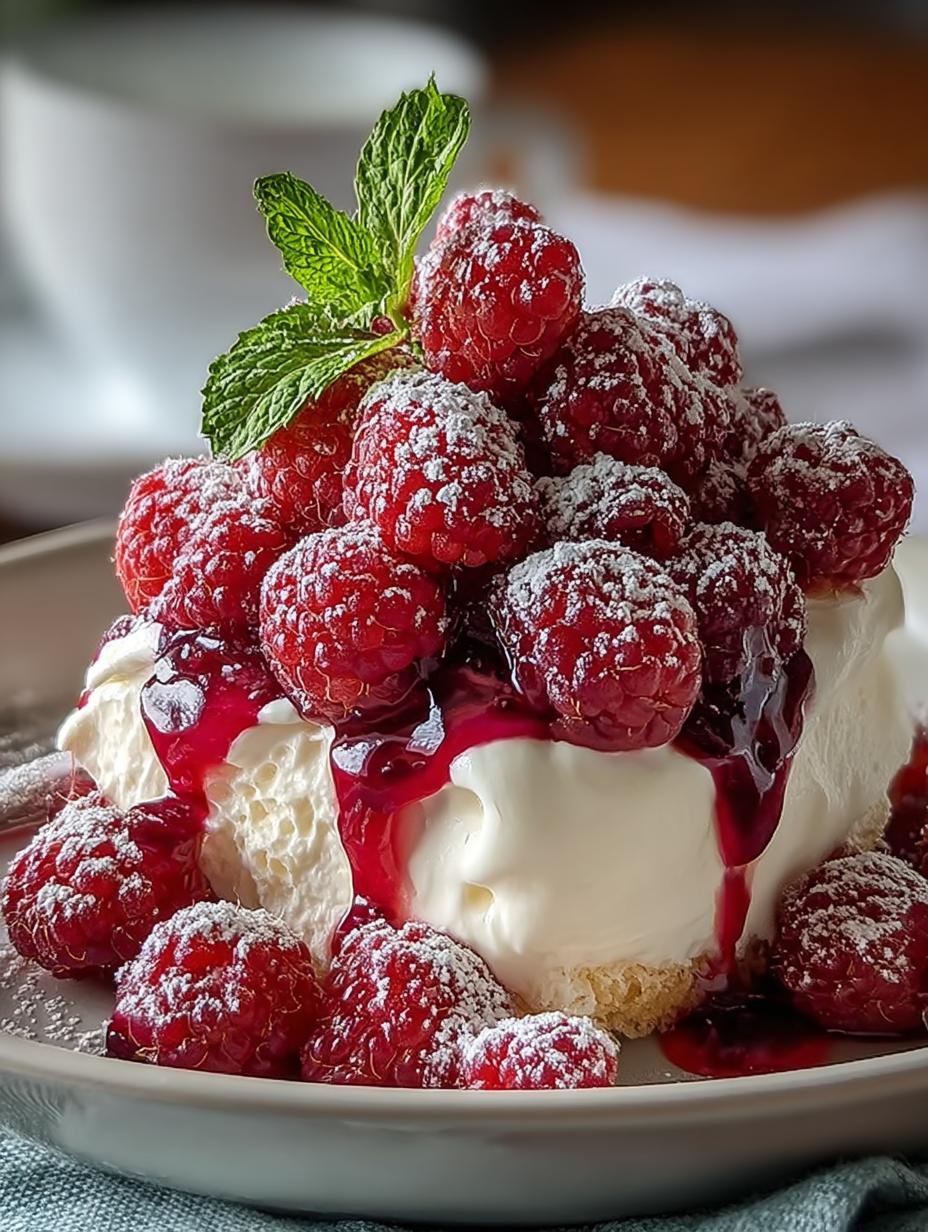 Verrukkelijke Himbeerwolke Met Mascarponecreme, een goddelijk frambozen dessert