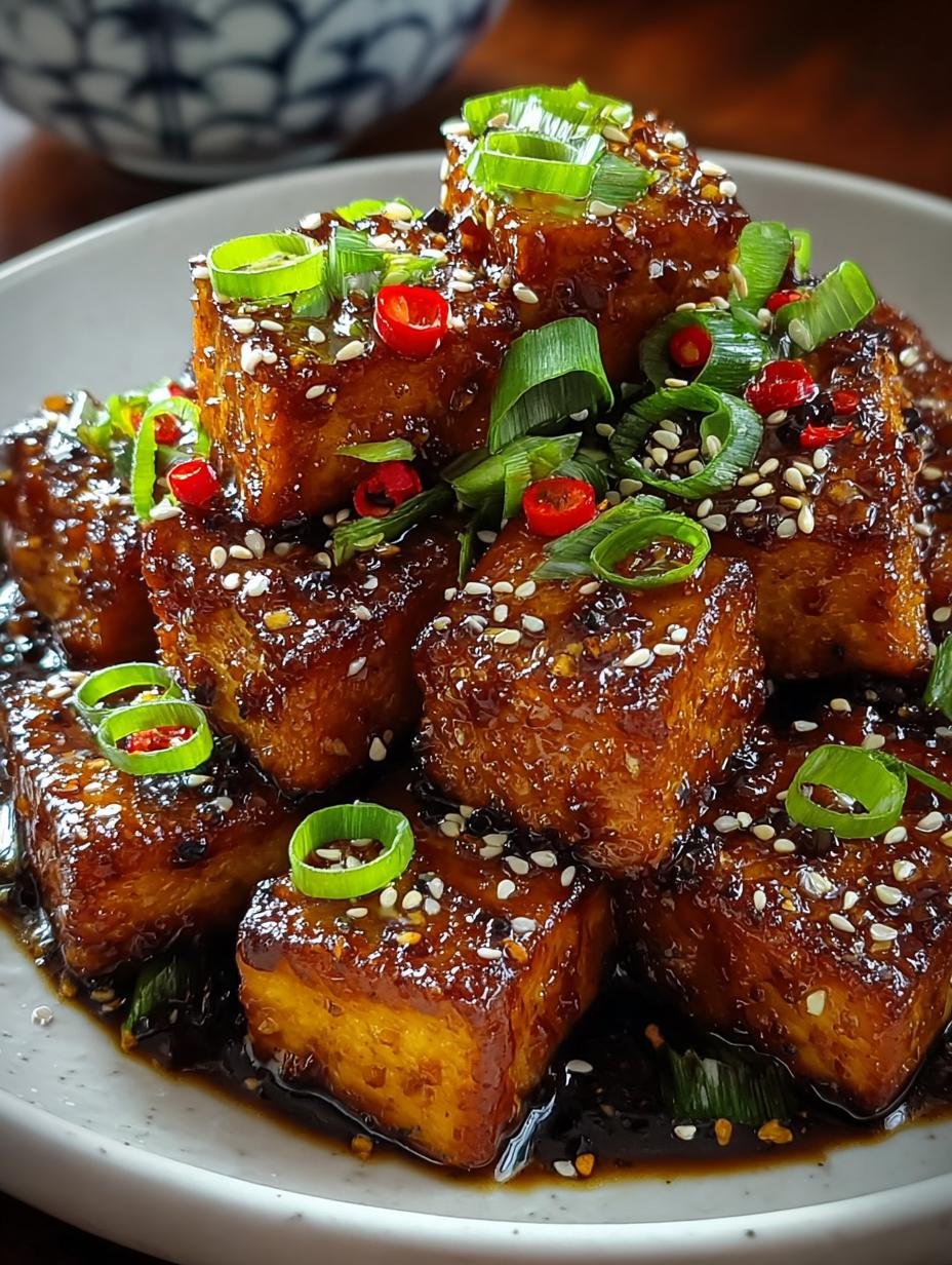 Knuspriger Honig Knoblauch Tofu: Mijn Geweldige 10-Minuten Ontdekking - Knuspriger Honig Knoblauch Tofu - additional detail
