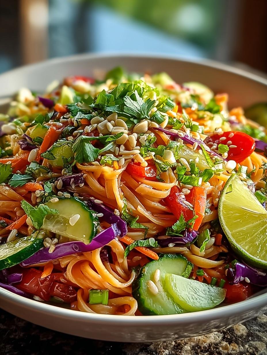 Limetten Crunch Nudelsalat