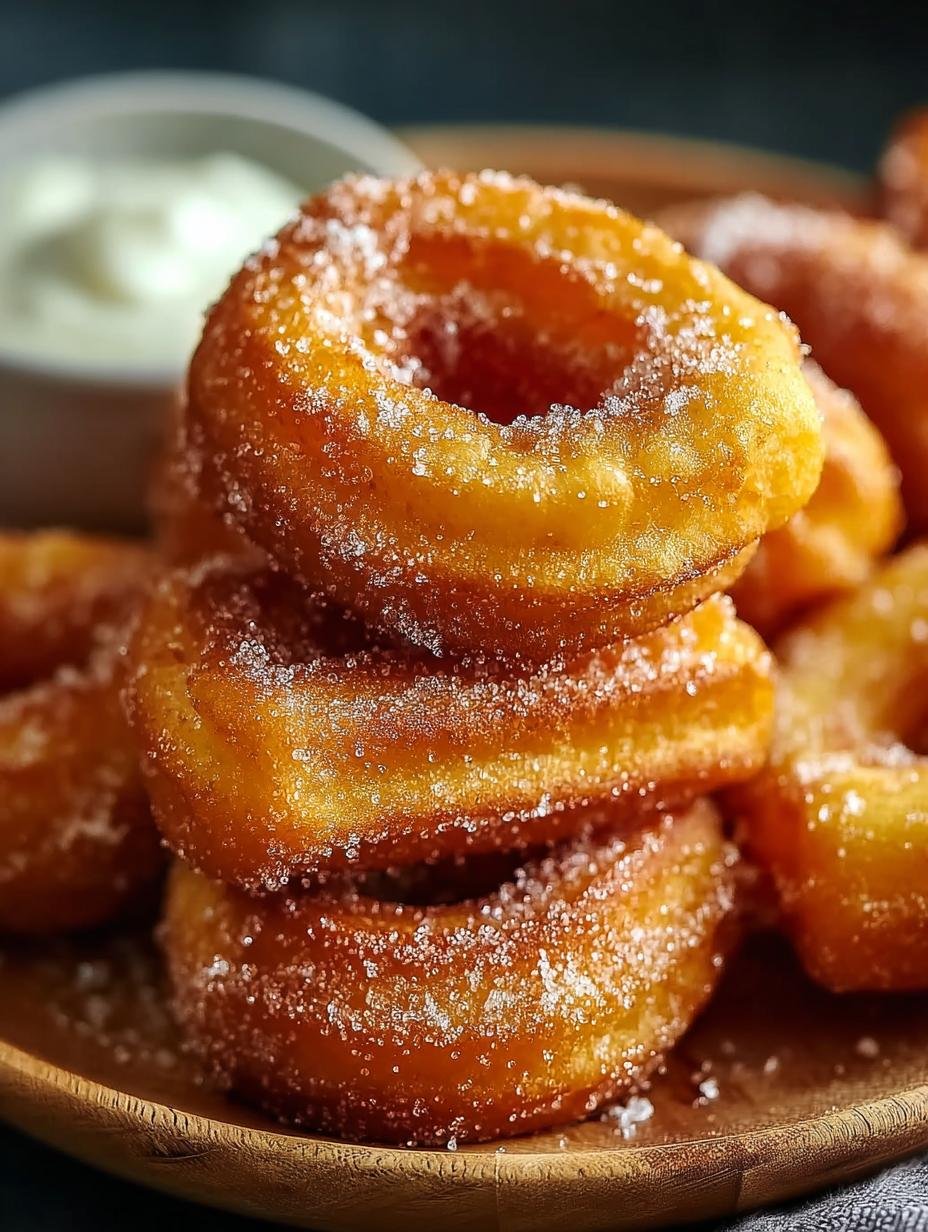 Overheerlijke Luftige Churro Happchen: 1 Magische Traktatie - Luftige Churro Happchen Eine - close-up van gefrituurde churro hapjes met kaneelsuiker