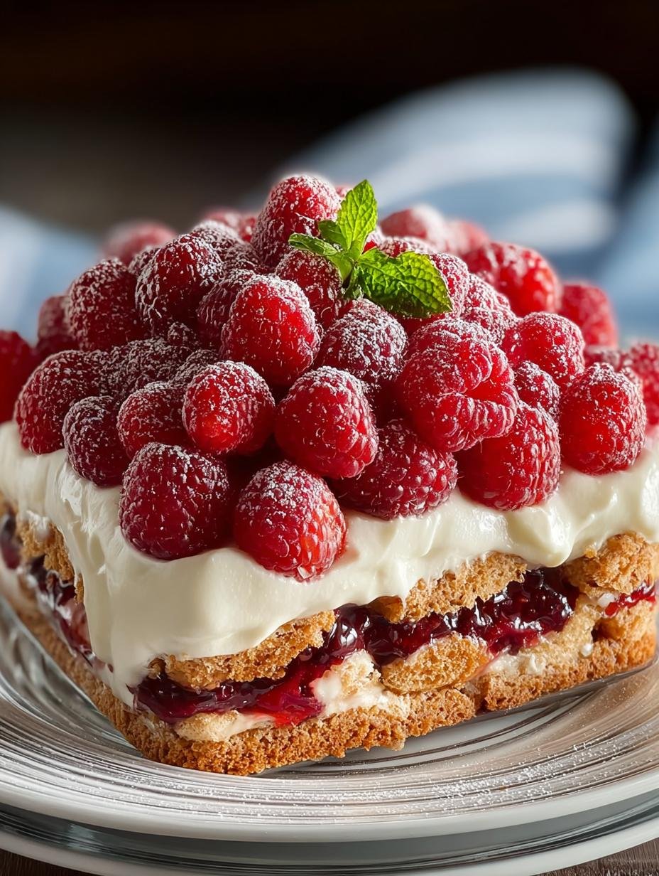 Schichtdessert Mit Himbeeren Und