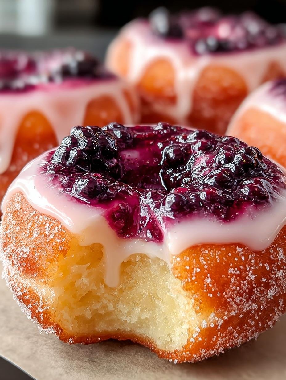 Verbluffende Brombeer Käsekuchen Donuts in 7 Stappen - Brombeer Kaesekuchen Donuts - main visual representation