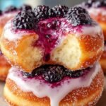 Brombeer Kaesekuchen Donuts