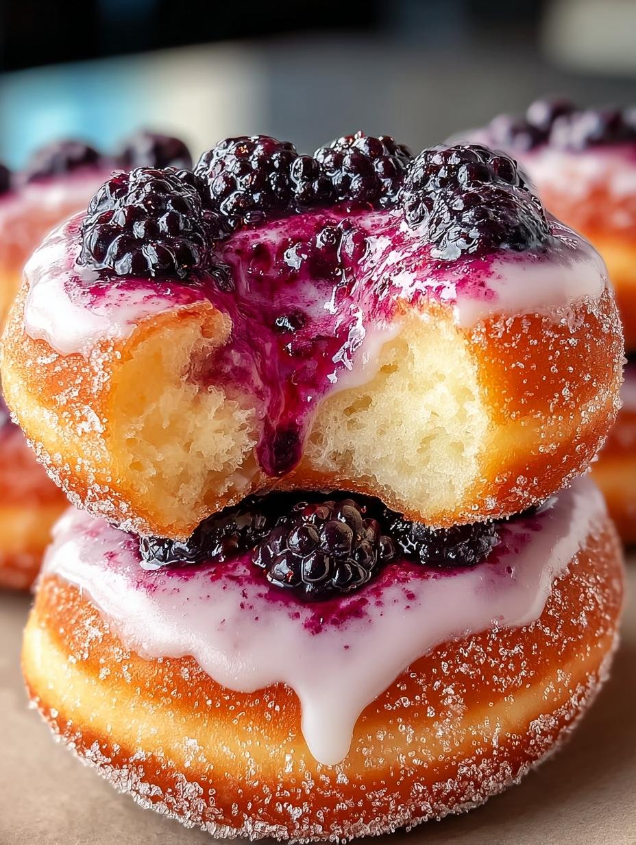 Brombeer Kaesekuchen Donuts