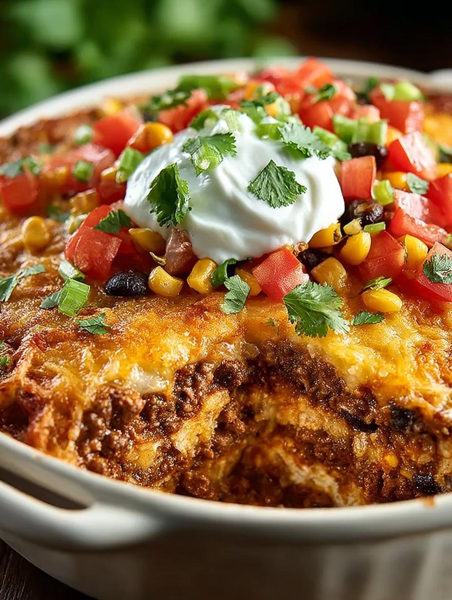 Cheesy Taco Beef Casserole