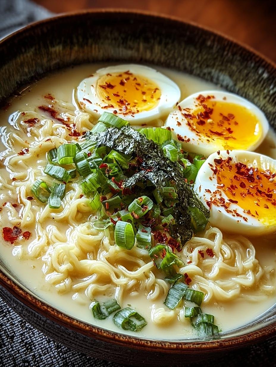 Creamy Garlic Ramen Schnelle
