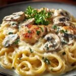 Cremige Hahnchen Pilz Pasta