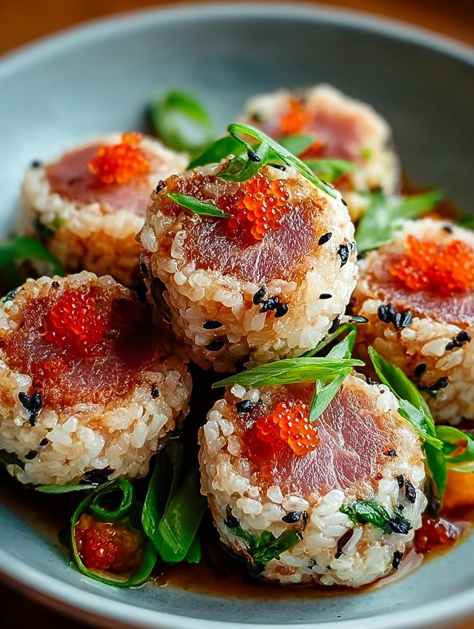 Heerlijke Eenvoudige Tonijn-Rijstballetjes, vers bereid en klaar om te serveren, perfect voor een snelle lunch
