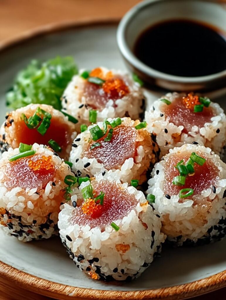 Einfache Thunfisch Reisbaellchen