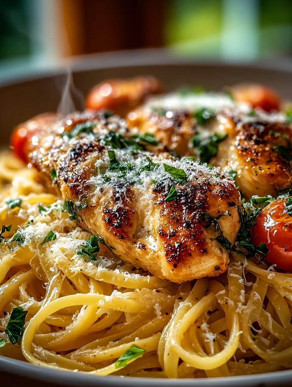 Garlic Parmesan Chicken Pasta