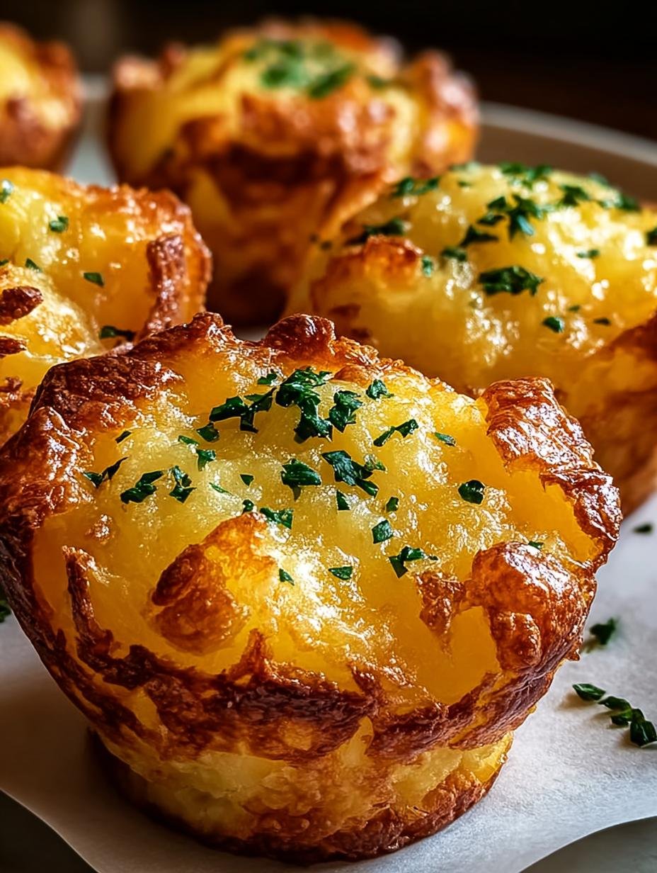 Goldene Kaese Kartoffel Puff