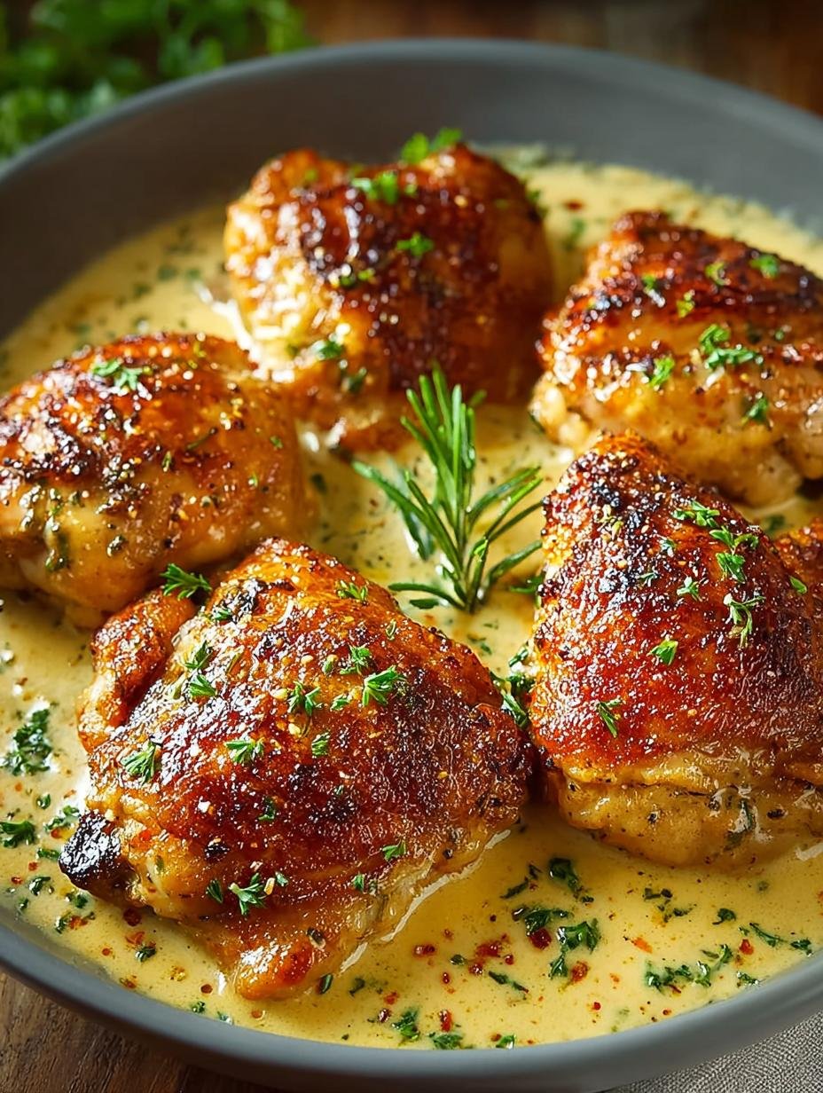 Hahnchenschenkel Mit Cremiger Senfsauce