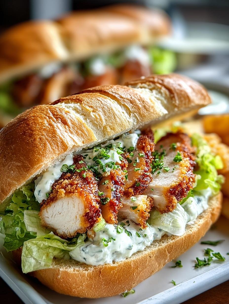 Fantastische Huehnchen Caesar Sandwiches: 8 Receptgeheimen - Heerlijke Huehnchen Caesar Sandwiches met knapperige kip en romige dressing