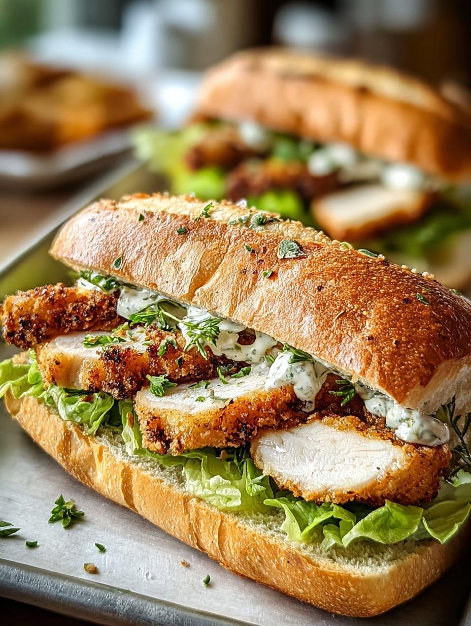 Huehnchen Caesar Sandwiches