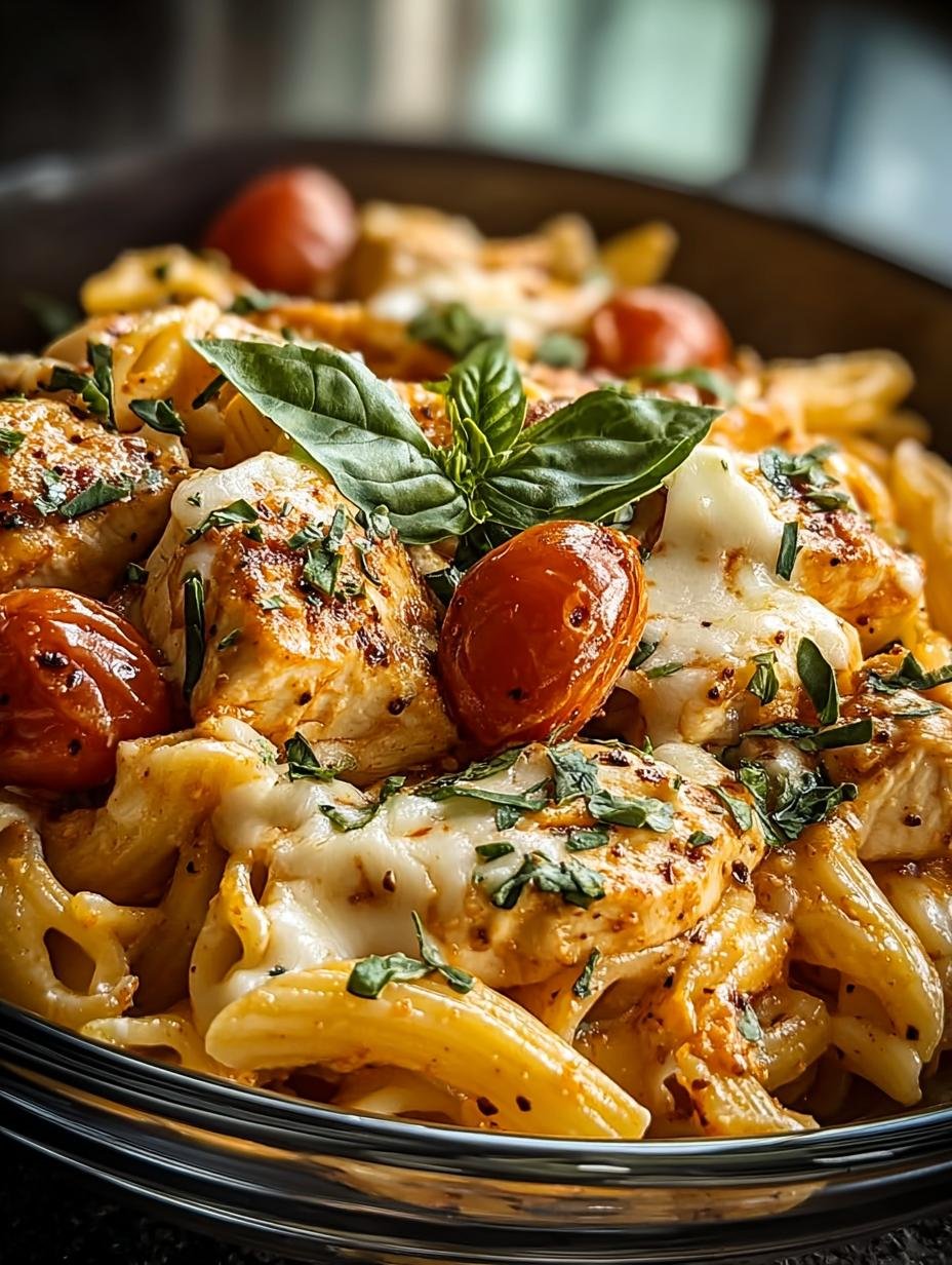 Huehnchen Mozzarella Pasta Rezept