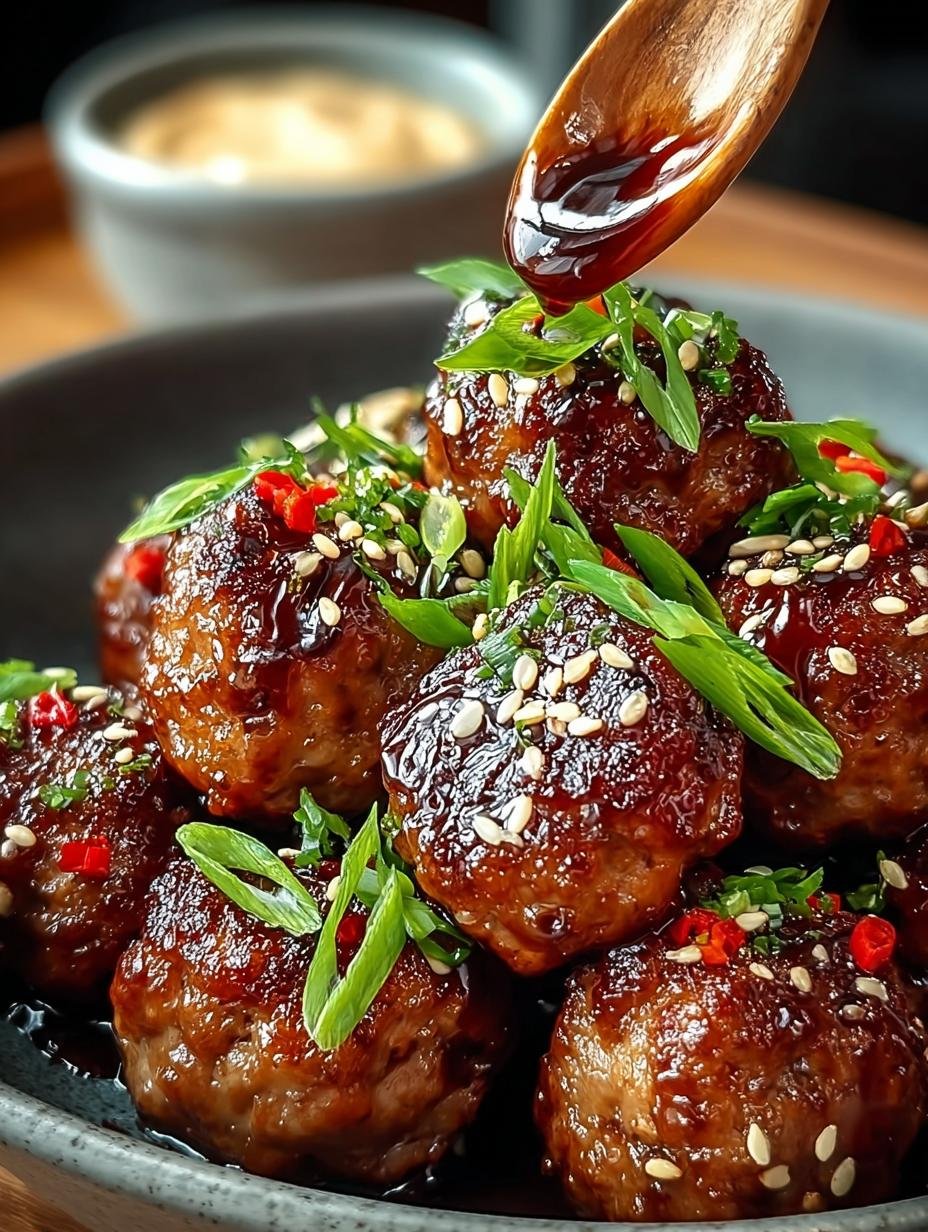 Koreanische Bbq Fleischbaellchen Mit