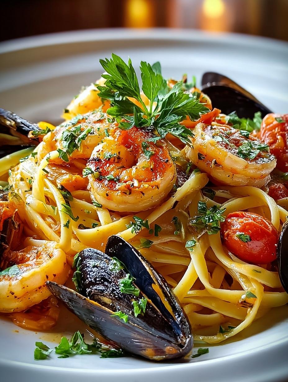 Meeresfruchte Pasta Mit Linguine