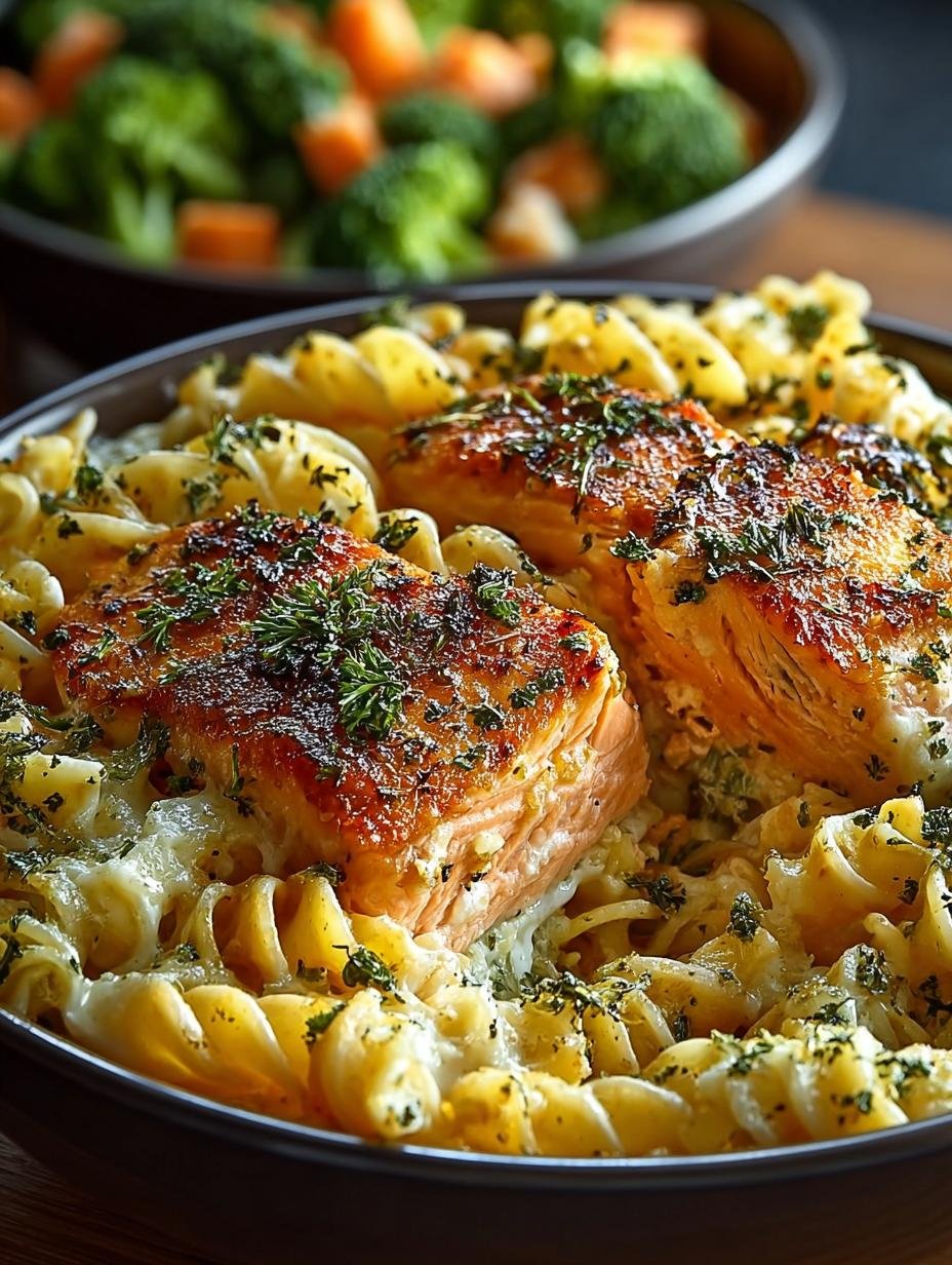 Nudelauflauf Mit Lachs Ein
