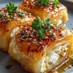 Ofen Gebackene Feta Rollen
