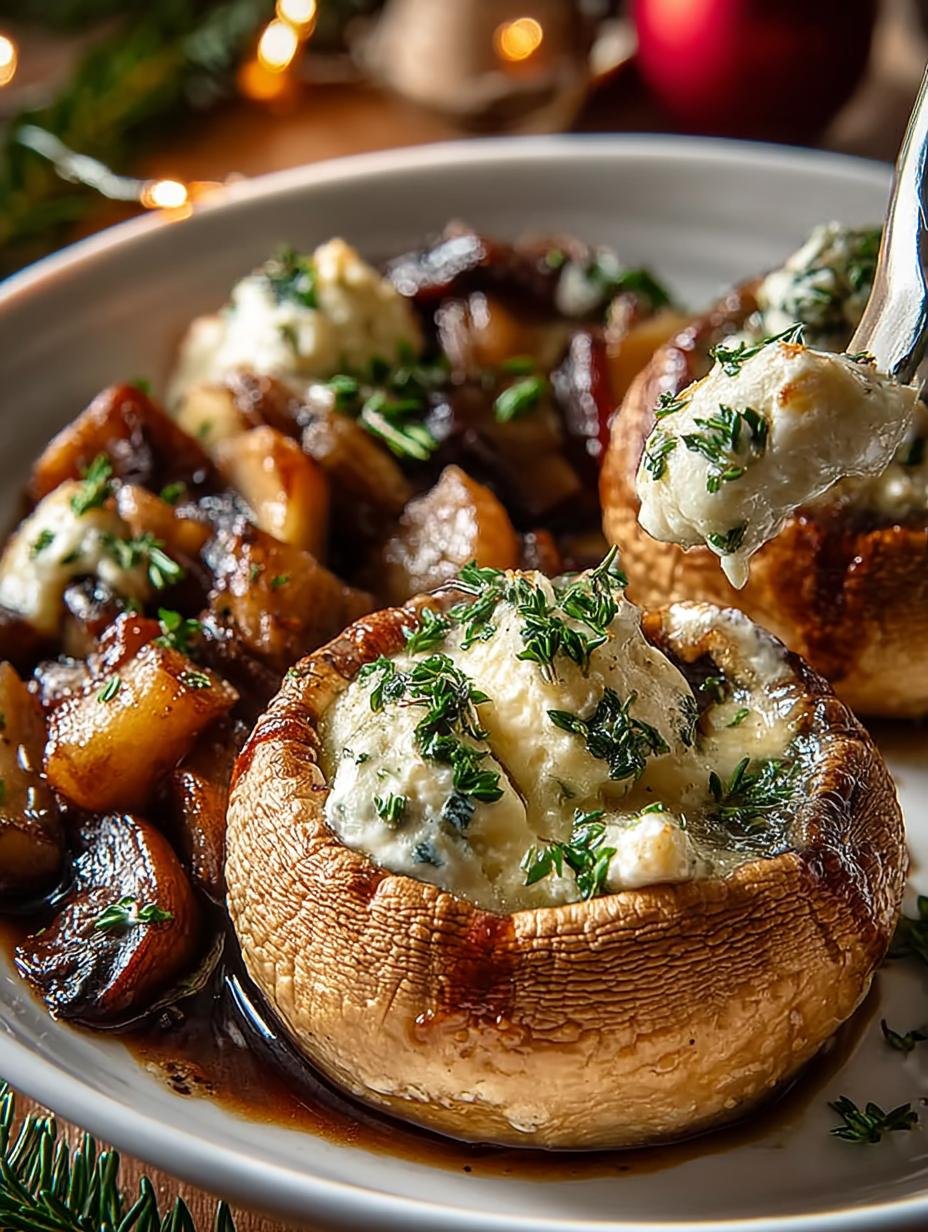 Heerlijke Pilze Wie Auf Dem Kerstmarkt met romige vulling en verse peterselie