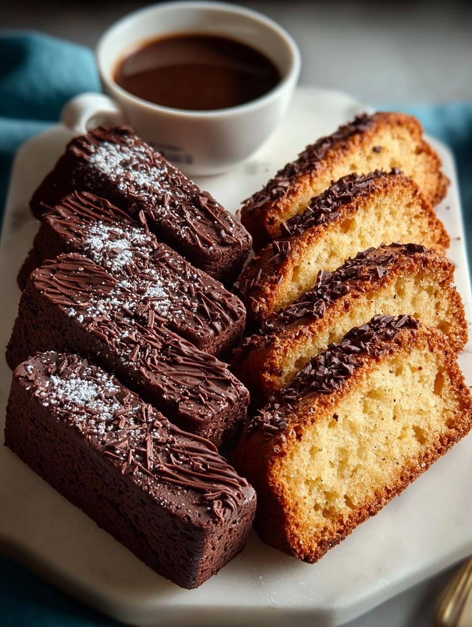 Rusk: 30 Verrukkelijke, Chocolade Happen! - Knapperige chocolade rusk op een houten plank