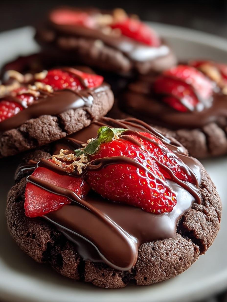 Schokoladenueberzogene Erdbeerkekse: 1 Onweerstaanbare Beet - Schokoladenueberzogene Erdbeerkekse - main visual representation